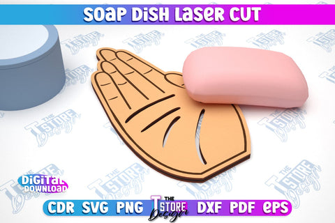 Soap Dish Laser Cut Bundle | Soap Holder | Bathroom Accessories | CNC File SVG The T Store Design 