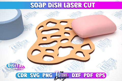 Soap Dish Laser Cut Bundle | Soap Holder | Bathroom Accessories | CNC File SVG The T Store Design 