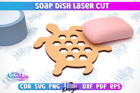 Soap Dish Laser Cut Bundle | Soap Holder | Bathroom Accessories | CNC File SVG The T Store Design 