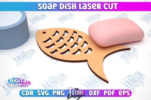 Soap Dish Laser Cut Bundle | Soap Holder | Bathroom Accessories | CNC File SVG The T Store Design 