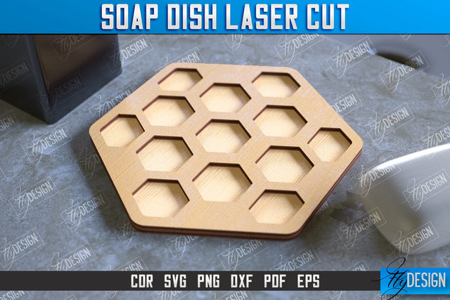 Soap Dish Laser Cut | Soap Holder | Bathroom Accessories | CNC File SVG Fly Design 