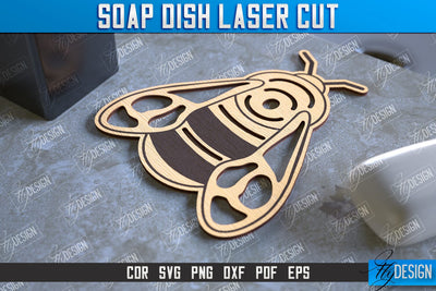 Soap Dish Laser Cut | Soap Holder | Bathroom Accessories | CNC File SVG Fly Design 
