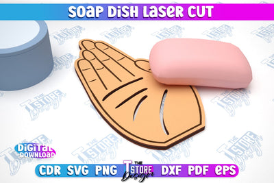 Soap Dish Laser Cut | Soap Holder | Bathroom Accessories | CNC File SVG The T Store Design 