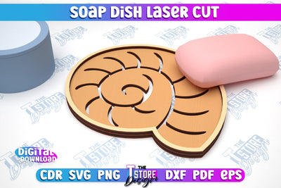 Soap Dish Laser Cut | Soap Holder | Bathroom Accessories | CNC File SVG The T Store Design 