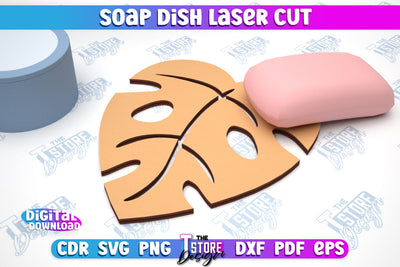 Soap Dish Laser Cut | Soap Holder | Bathroom Accessories | CNC File SVG The T Store Design 