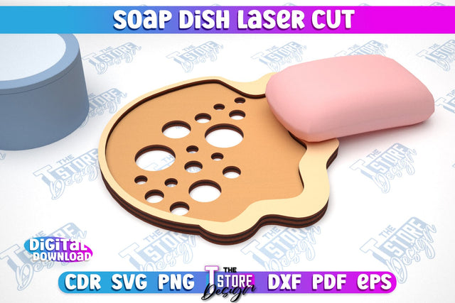 Soap Dish Laser Cut | Soap Holder | Bathroom Accessories | CNC File SVG The T Store Design 