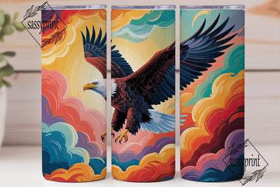 Soaring Eagle 20oz Tumbler Wrap Sublimation sassyprint 