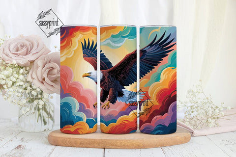 Soaring Eagle 20oz Tumbler Wrap Sublimation sassyprint 