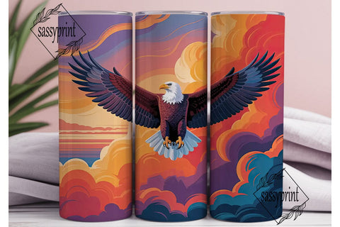 Soaring Eagle 20oz Tumbler Wrap Sublimation sassyprint 