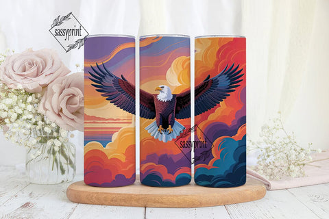 Soaring Eagle 20oz Tumbler Wrap Sublimation sassyprint 