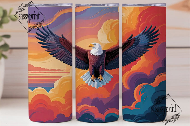 Soaring Eagle 20oz Tumbler Wrap Sublimation sassyprint 