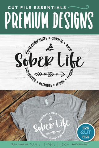Sober svg - a clean and sober life svg for Addiction recovery SVG SVG Cut File 