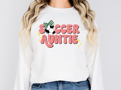 Soccer Auntie PNG Design | Cute Coquette Style Soccer Sublimation So Fontsy VIP Design Shop 