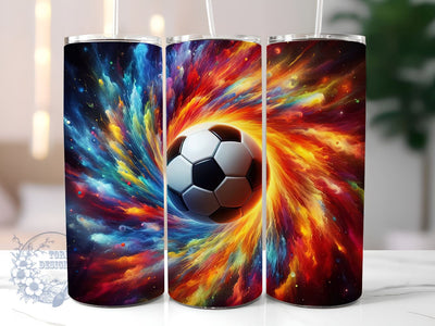 Soccer Ball 20oz Skinny Tumbler, Soccer Tumbler Png, Straight & Tapered Tumbler Wrap, Instant Digital Download Sublimation ToriDesigns 
