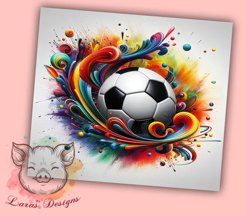 Soccer Ball 20oz Tumbler Png, Straight & Tapered Tumbler Png, Football Woman Tumbler Png, Digital Download PNG Sublimation Lara' s Designs 