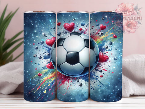 Soccer Ball 20oz Tumbler Wrap PNG, Soccer Tumbler PNG Sublimation Design, Straight & Tapered Tumbler Wrap, Instant Digital Download Sublimation Li Zamperini 
