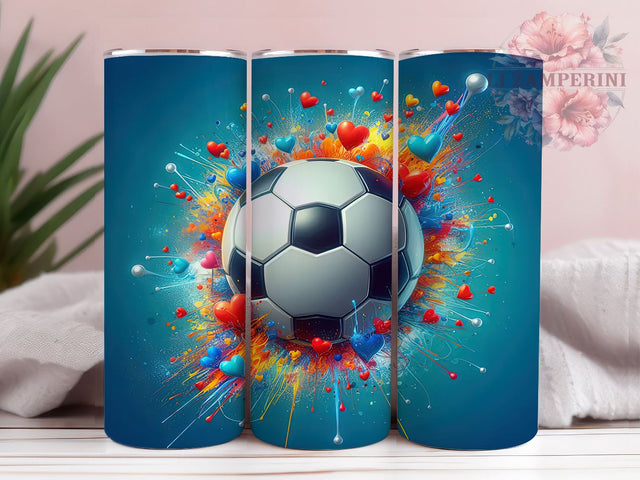 Soccer Ball 20oz Tumbler Wrap PNG, Soccer Tumbler PNG Sublimation Design, Straight & Tapered Tumbler Wrap, Instant Digital Download Sublimation Li Zamperini 