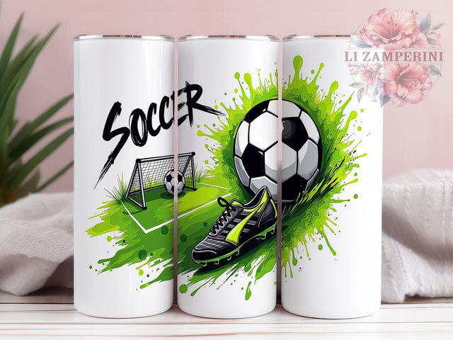 Soccer Ball 20oz Tumbler Wrap, Soccer Ball Mug, Sports Cleats Design, Football Theme Cup, Athletic Gift Wrap, Soccer Lover Tumbler, Sublimation Tumbler Wrap Sublimation Li Zamperini 