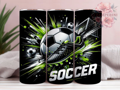 Soccer Ball 20oz Tumbler Wrap, Soccer Ball Mug, Sports Cleats Design, Football Theme Cup, Athletic Gift Wrap, Soccer Lover Tumbler, Sublimation Tumbler Wrap Sublimation Li Zamperini 