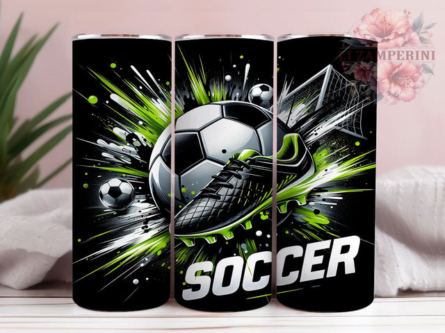 Soccer Ball 20oz Tumbler Wrap, Soccer Ball Mug, Sports Cleats Design, Football Theme Cup, Athletic Gift Wrap, Soccer Lover Tumbler, Sublimation Tumbler Wrap Sublimation Li Zamperini 