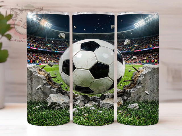 Soccer Ball 20oz Tumbler Wrap, Sports Design, Athletic Inspiration, Game Day Wrap, Team Spirit, 20oz Tumbler Wrap, Sublimation PNG Sublimation Lara' s Designs 