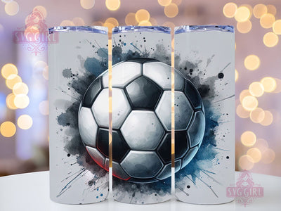 Soccer Ball 20oz Tumbler Wrap Sublimation Design, Straight Tapered Tumbler Wrap, Soccer Tumbler Png, Instant Digital Download Sublimation SvggirlplusArt 