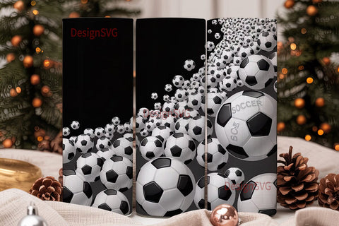 Soccer Ball 20oz Tumbler Wrap Sublimation DesignSVG 