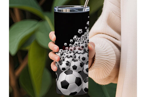 Soccer Ball 20oz Tumbler Wrap Sublimation DesignSVG 