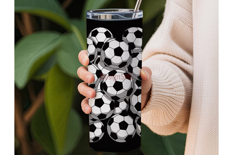 Soccer Ball 20oz Tumbler Wrap Sublimation DesignSVG 