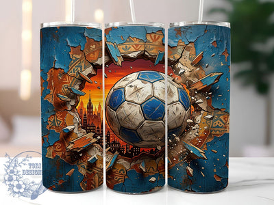 Soccer Ball Breakthrough 20oz Tumbler, Soccer Ball PNG, Breakthrough PNG, Soccer Tumbler, Soccer Ball Tumbler, Breakthrough Tumbler, Soccer Ball Wrap, 20oz Tumbler Wrap Sublimation ToriDesigns 