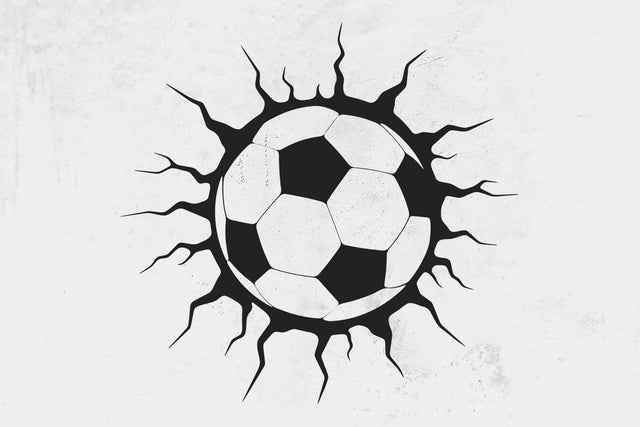 Soccer ball cracked wall Svg SVG DesignDestine 