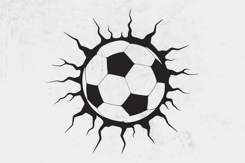 Soccer ball cracked wall Svg SVG DesignDestine 