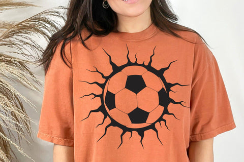 Soccer ball cracked wall Svg SVG DesignDestine 