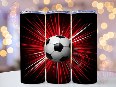 Soccer Ball Game Day 20oz Tumbler, Sports Theme, Black White Panels, Athletic Design, Game Day, Skinny Tumbler, Sublimation PNG Sublimation SvggirlplusArt 
