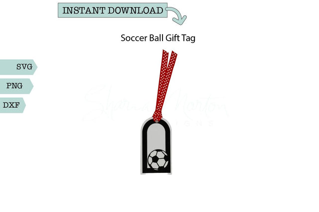 Soccer Ball Gift Tag SVG Sharia Morton Designs 