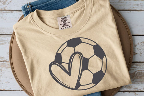Soccer Ball Heart SVG Files, Football Cut Files, Soccer Heart Png, Soccer Svg, Soccer Love Vector SVG DesignDestine 
