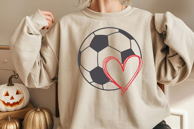 Soccer Ball Heart SVG Files, Football Cut Files, Soccer Heart Png SVG DesignDestine 
