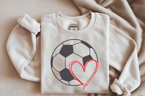 Soccer Ball Heart SVG Files, Football Cut Files, Soccer Heart Png SVG DesignDestine 