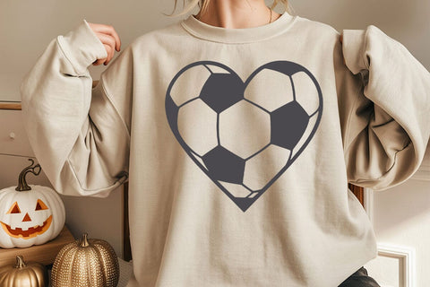 Soccer Ball Heart SVG Files , Football Files , Soccerball Love Heart Vector Files SVG DesignDestine 