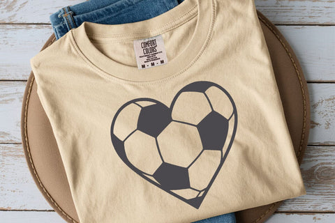 Soccer Ball Heart SVG Files , Football Files , Soccerball Love Heart Vector Files SVG DesignDestine 