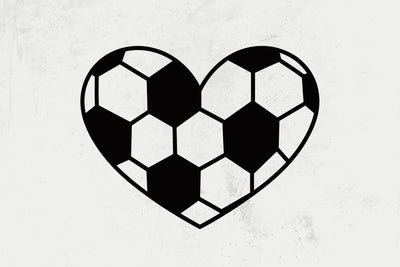 Soccer Ball Heart SVG, Soccer Clipart, Soccer SVG, Noun SVG, Soccer Heart svg SVG DesignDestine 