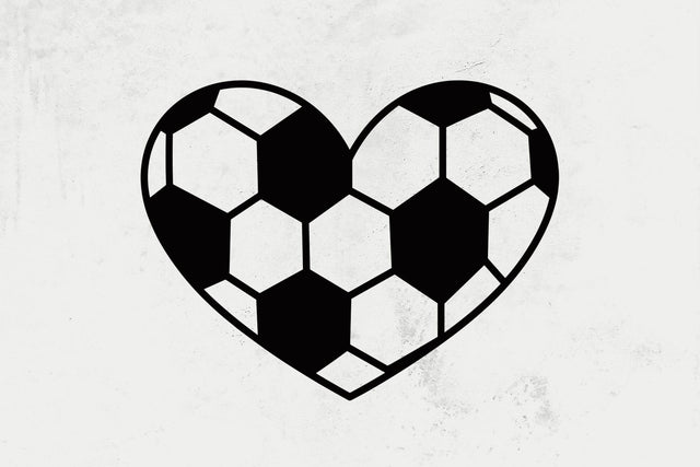 Soccer Ball Heart SVG, Soccer Clipart, Soccer SVG, Noun SVG, Soccer Heart svg SVG DesignDestine 