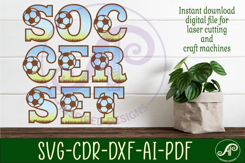 Soccer ball letters alphabet set x 26 SVG APInspireddesigns 