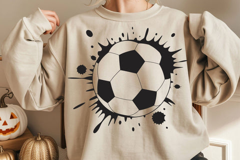 Soccer ball splat ink Svg SVG DesignDestine 