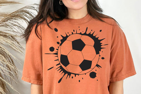 Soccer ball splat ink Svg SVG DesignDestine 