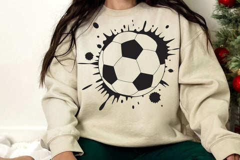 Soccer ball splat ink Svg SVG DesignDestine 