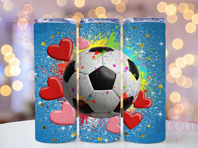 Soccer Ball Sports 20oz Tumbler Wrap, Sports Tumbler Design, Soccer Ball Tumbler, 20oz Tumbler Wrap, Sublimation Tumbler Design, Soccer Fan Gift, Digital Download Sublimation SvggirlplusArt 