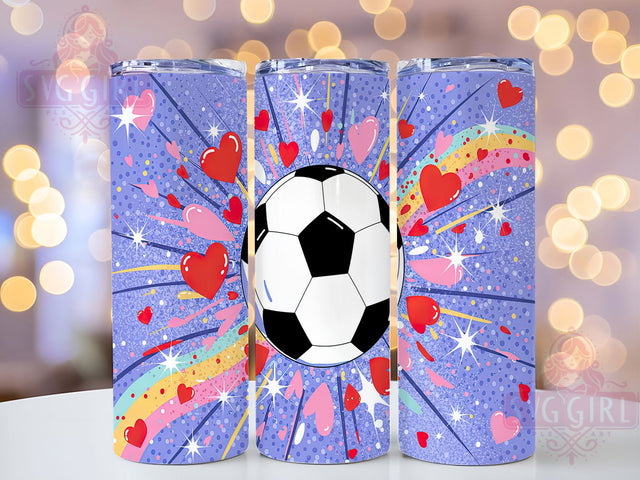 Soccer Ball Sports 20oz Tumbler Wrap, Sports Tumbler Design, Soccer Ball Tumbler, 20oz Tumbler Wrap, Sublimation Tumbler Design, Soccer Fan Gift, Digital Download Sublimation SvggirlplusArt 