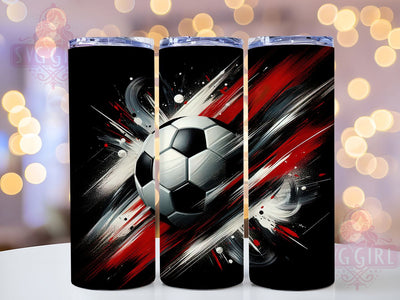 Soccer Ball Sports Tumbler, Sports Tumbler, 20Oz Tumbler, Sublimation Design, Digital Wrap, Athletic Gift, Soccer Fan Sublimation SvggirlplusArt 