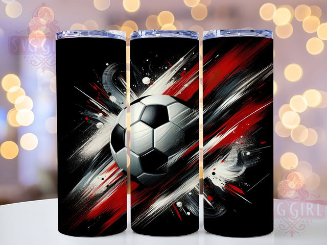 Soccer Ball Sports Tumbler, Sports Tumbler, 20Oz Tumbler, Sublimation Design, Digital Wrap, Athletic Gift, Soccer Fan Sublimation SvggirlplusArt 